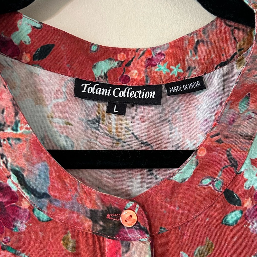 Tolani Collection Large Adele Modal Button Up Shi… - image 5
